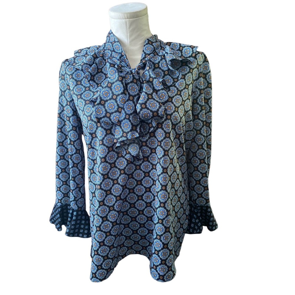 Le Gali Dakota Mixprint Blue Top
